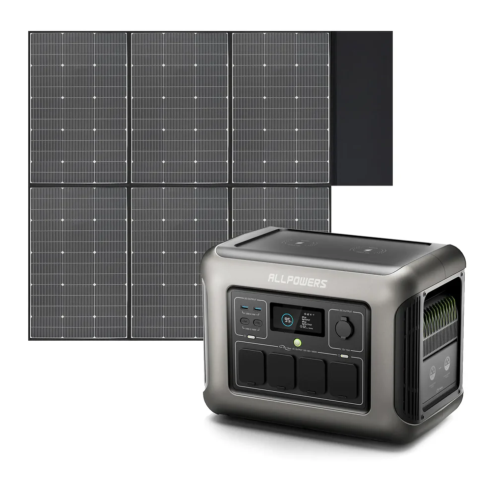 ALLPOWERS Solar Generator Kit 1600W (R1500 LITE + SP039 600W Solar Panel)