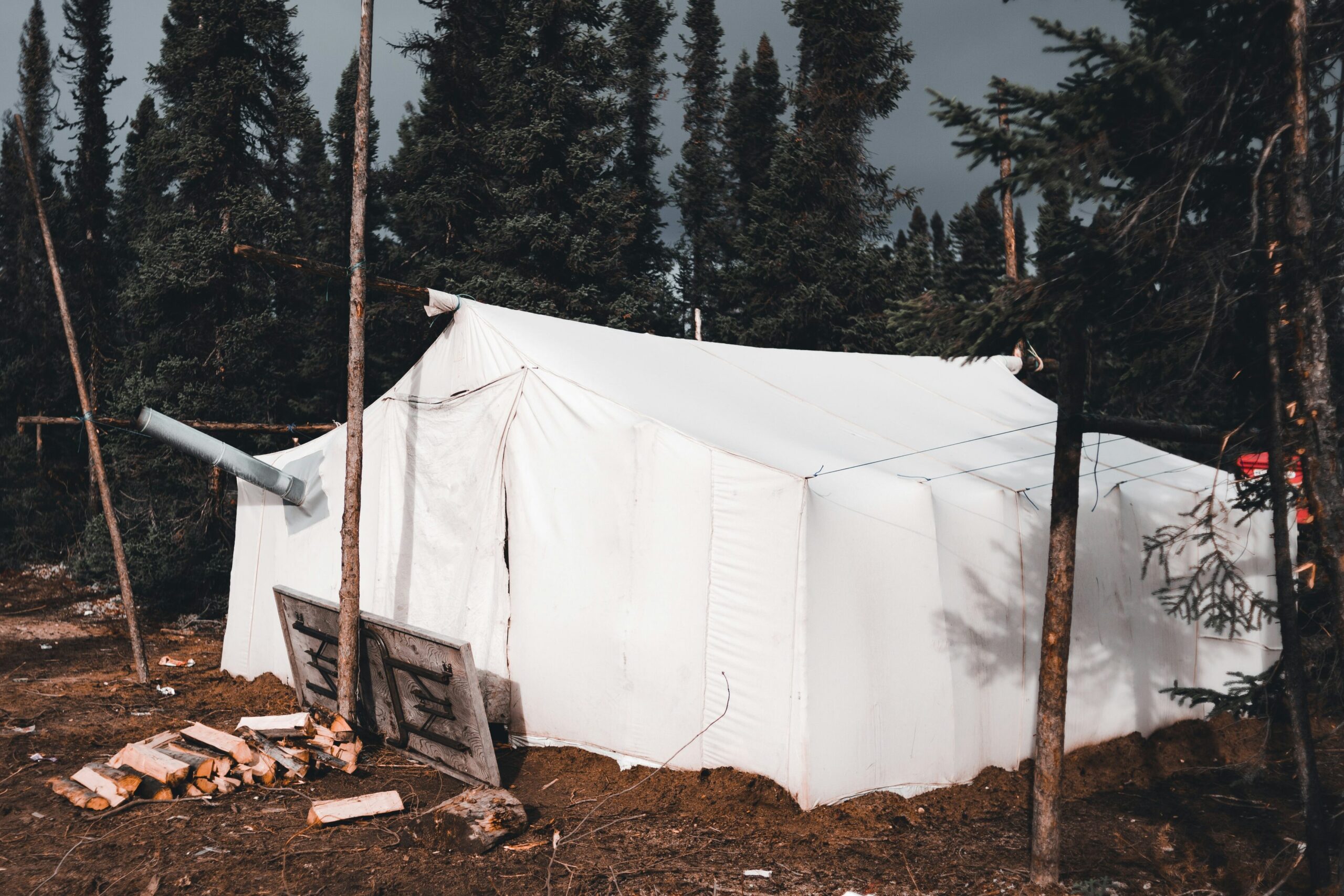 Using nature and Canvas, this equipment shelter and gathering place is durable for years to come.