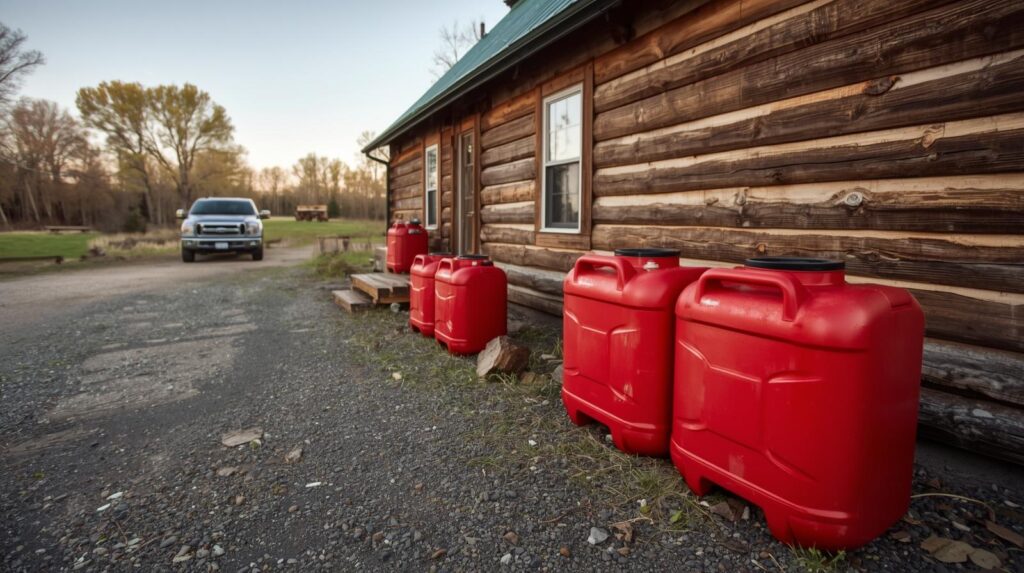 Fuel Storage arrives at an off-grid cabin