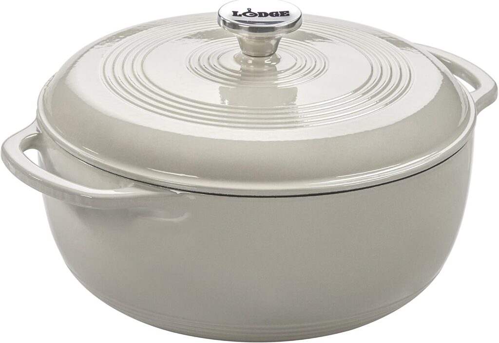 Lodge 6 Quart Enameled Cast Iron Dutch Oven with Lid