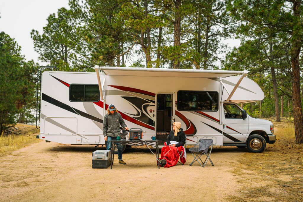 Off-Grid power sources for appliances and lighting make camping accessible everywhere