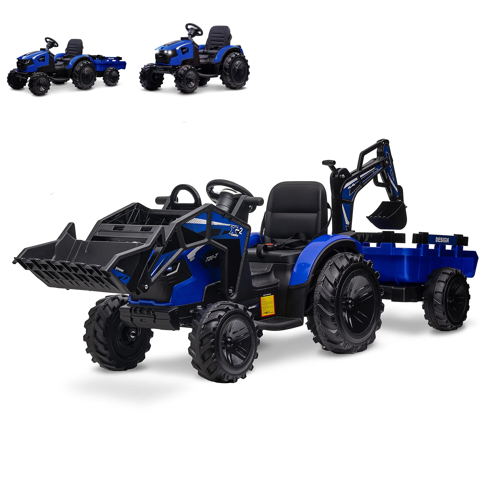 3-in-1 Tractor (Green, Blue & Yellow)