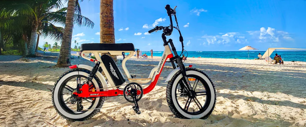 Addmotor Electrick bike at beach